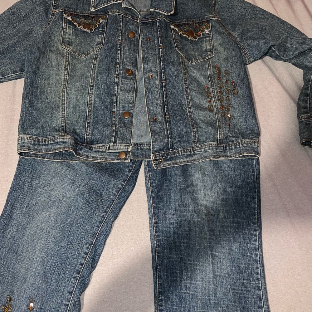 Stylish Denim Pantsuit